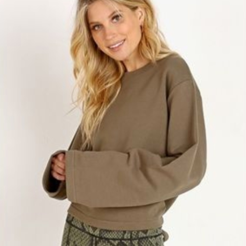 Varley Weymouth Olive Green Sweatshirt